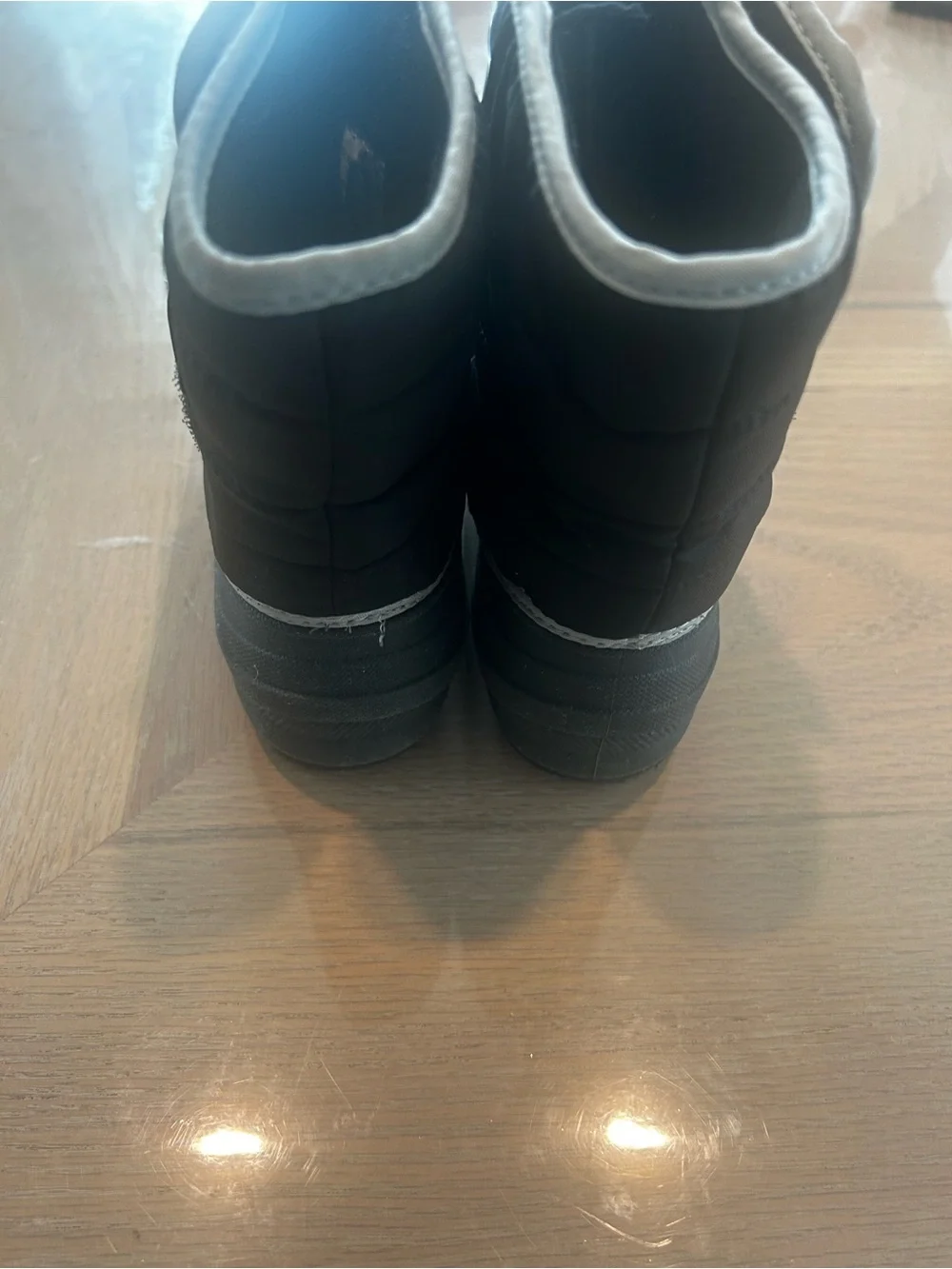 Target Black Kids Rain & Snow Boots with Gray Trim